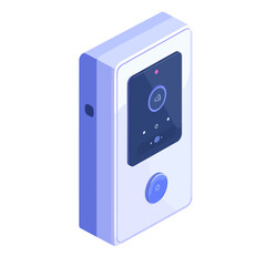 Obraz premium Smart Doorbell With Camera And Button For Home Security.