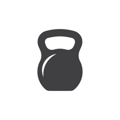 Gray Kettlebell Icon: Fitness Equipment Symbol