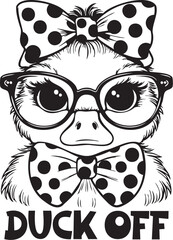 Funny Duck Quote SVG, Duck Off Sarcastic Pun Vector Design