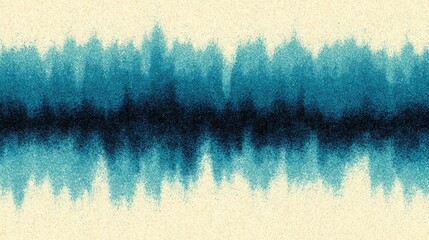 Abstract Blue Wave Pattern On Beige Background