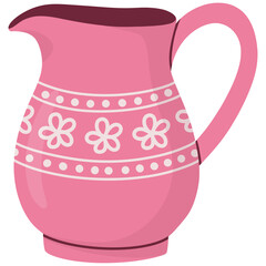 pink jug cartoon illustration  © GOOKKIK