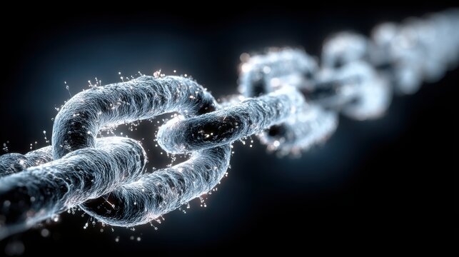 Intricate dna strand illustrating the connection between biotechnology and blockchain asset registration concepts