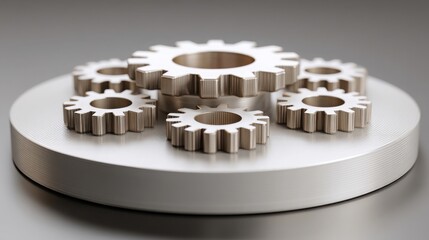 Clean automation hub icon concept with logic centric business model for streamlined operations and efficiency