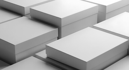 White Paper Stacks, Minimalist Pattern.