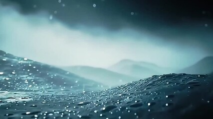 Dramatic footage of a stormy ocean with powerful waves crashing under a moody sky. The dark tones and rough water movement convey intensity, danger, and natural power. Ideal for themes of nature’s for - Powered by Adobe