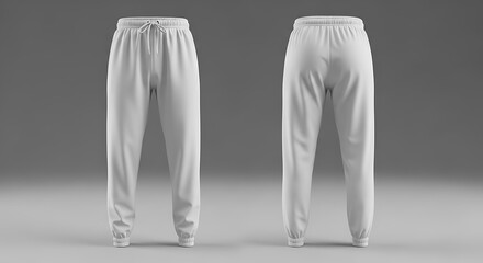 Gray Sweatpants Front and Back View.