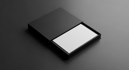 Black Box with White Paper Mockup.