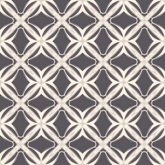 Fototapeta premium Vintage silver and black geometric quilted leather pattern for a luxury upholstery design