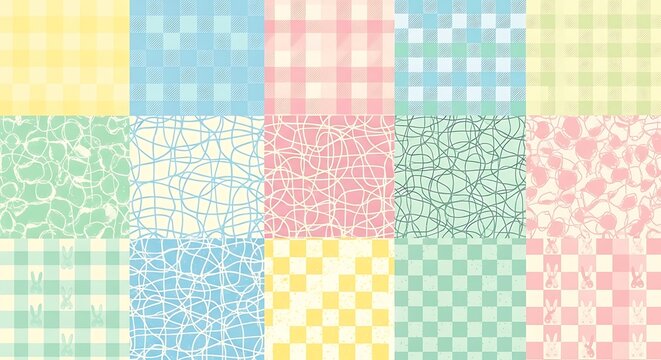 Cute Patchwork Fabric Design.