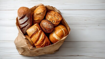 Artisan Breads in Paper Bag: A Baker's Selection