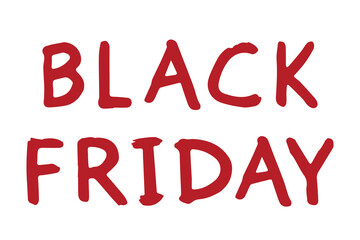 Black friday lettering Handwritten word Modern brush calligraphy Template for marketing ad, print, web, banner, poster, flyer Ink illustration