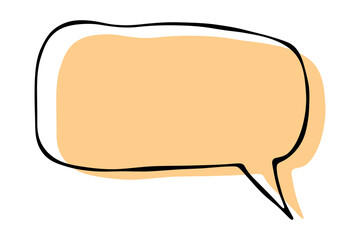 Hand drawn speech bubble Blank empty message box Textbox frame for banners, price tags, stickers, design
