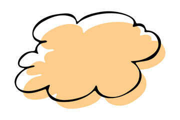 Hand drawn speech bubble Blank empty message box Textbox frame for banners, price tags, stickers, design