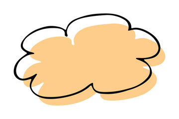 Hand drawn speech bubble Blank empty message box Textbox frame for banners, price tags, stickers, design