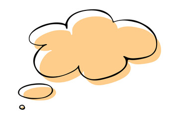 Hand drawn speech bubble Blank empty message box Textbox frame for banners, price tags, stickers, design