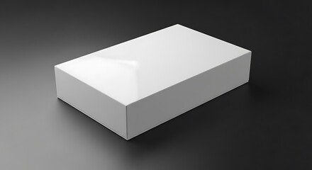 Blank White Box on Gray Background.