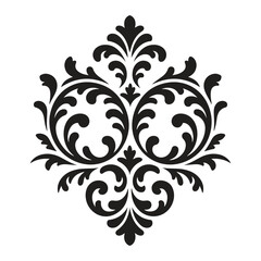 Elegant Ornamental Floral Design Vector silhouette, ai generated