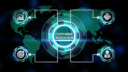 Customer Retention Strategy Global Business Growth Success Partnership Target Achievement