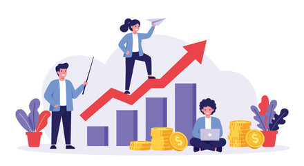 Business Growth and Financial Success Teamwork