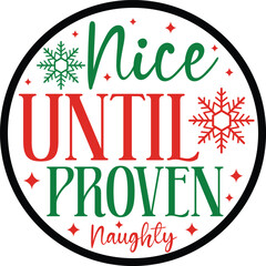 Christmas round sign Svg design quotes