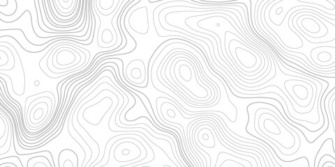Topographic map background geographic line map with elevation assignments. Modern design with White background with topographic wavy pattern design.paper texture Imitation of a geographical map shades