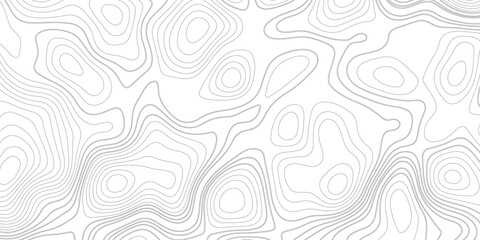 Topographic map background geographic line map with elevation assignments. Modern design with White background with topographic wavy pattern design.paper texture Imitation of a geographical map shades