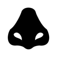 A striking silhouette of a nose in minimalist black and white design