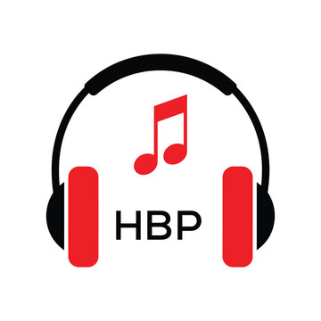 HBP Headphone  Company logo. HBP Music logo design for entrepreneur and business. HBP best Branding icon.
