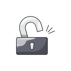 Lock Open Icon, Unlocked State for Security Apps