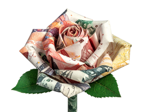 Dollar Rose Bloom  transparent background