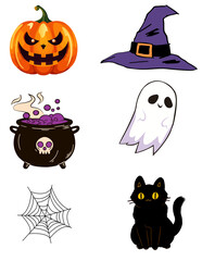 Fototapeta premium halloween icons set