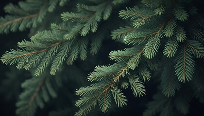 Green leafy tree branch with brown tips