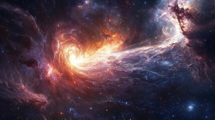 A Cosmic Swirl of Nebulae and Stars