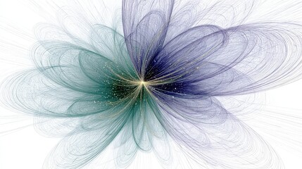 Abstract Flower-Shaped Digital Art with Gradient Colors