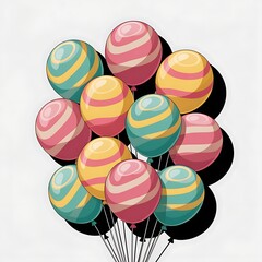 Vibrant and playful easter egg balloons festive celebration holiday party decor