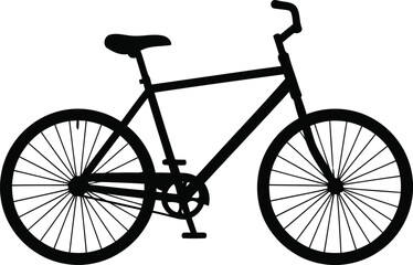 Minimalist line art bicycle vector simple silhouette for transportation and activity themes vector