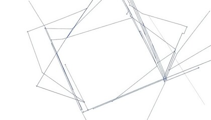 Abstract blueprint vector lines forming geometric shapes on white background,  background,  scheme