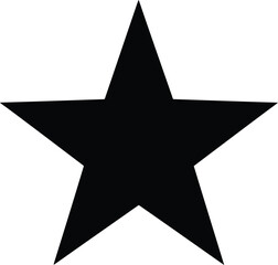 Simple black star graphic symbol isolated icon minimalist shape elegant design element vector
