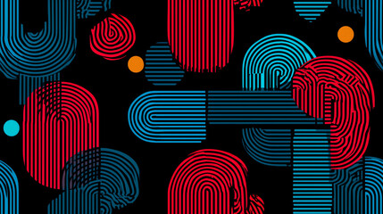 Futuristic Geometric Bold Line Pattern