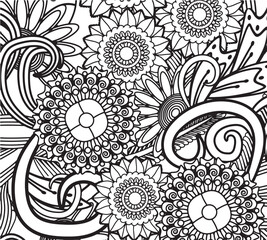 Printable flower coloring  for toddlers