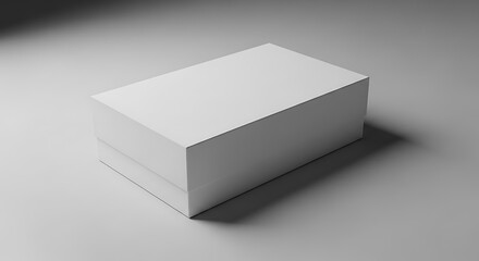 White Box on Plain Background.