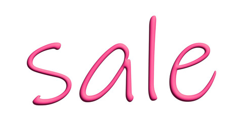 Sale lettering 3d word Template for marketing ad, print, web, banner, poster, flyer