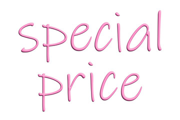 Special price lettering 3d word Template for marketing ad, print, web, banner, poster, flyer