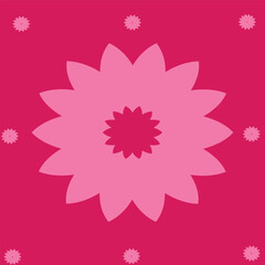 A beautiful pink floral vector with delicate flowers, set against a soft red background.
