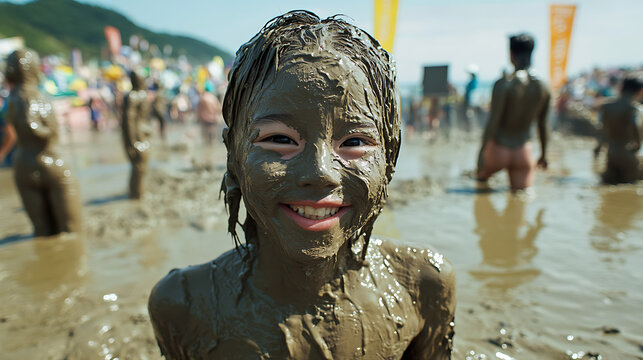 The Boryeong Mud Festival in Korea unfolds on the wide sandy stretch of Boryeong Beach, where thousands of young travelers, locals, and tourists.