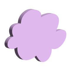 3d speech bubble Blank empty message box Textbox frame for banners, price tags, stickers, design