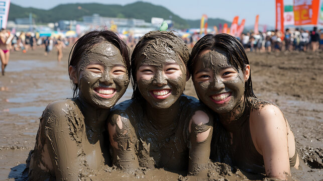 The Boryeong Mud Festival in Korea unfolds on the wide sandy stretch of Boryeong Beach, where thousands of young travelers, locals, and tourists.