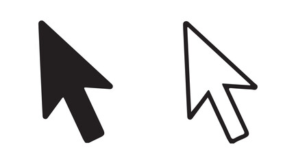 Minimalist Pointer Cursor Arrows for Digital Interfaces