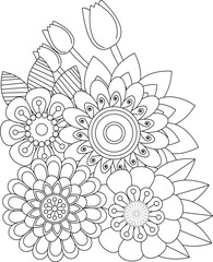 Abstract geometric design with bold colors and text elements