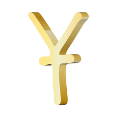 Obraz premium 3d chinese yuan currency symbol. Single element for design
